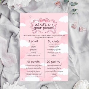 Bachelorette Phone Game Fun Ladies Night Game Adult Galentine Game Girls Night Printable Game Bachelorette Bar Games Bachelorette Party Game