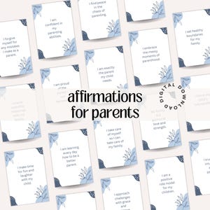 Cartes d'affirmations parentales Affirmations relatives à la maternité Affirmation de la paternité Affirmations positives à imprimer pour les parents Méditation sur les habiletés d'adaptation