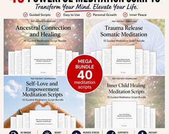 Roteiros de Meditação Guiada para Praticantes - Pacote Profissional com 40 Roteiros
