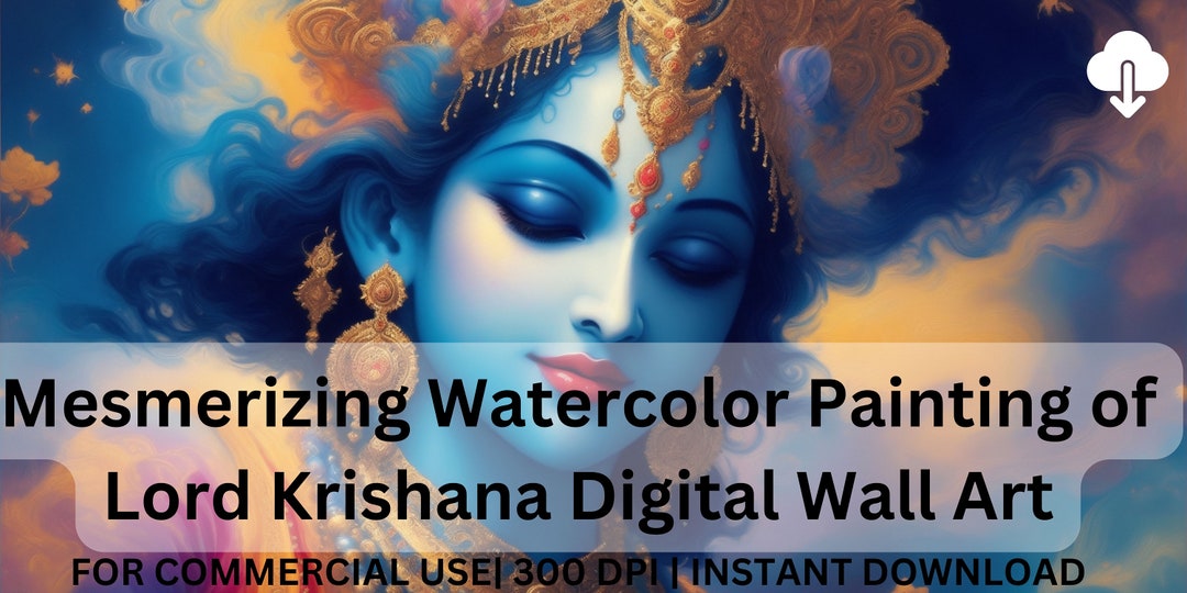 Lord Krishna Wall Art Krishna Digital Art Digital Download Etsy