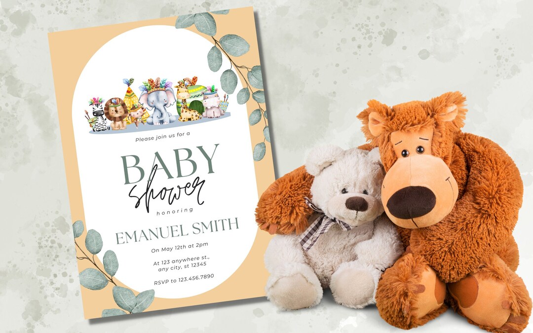 Electronic Baby Shower Invitation Etsy