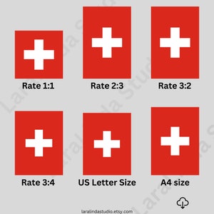 Swiss Red Color Code Switzerland Flag Bundle 77 SVG & PNG Printable Files for Ready to Use ...
