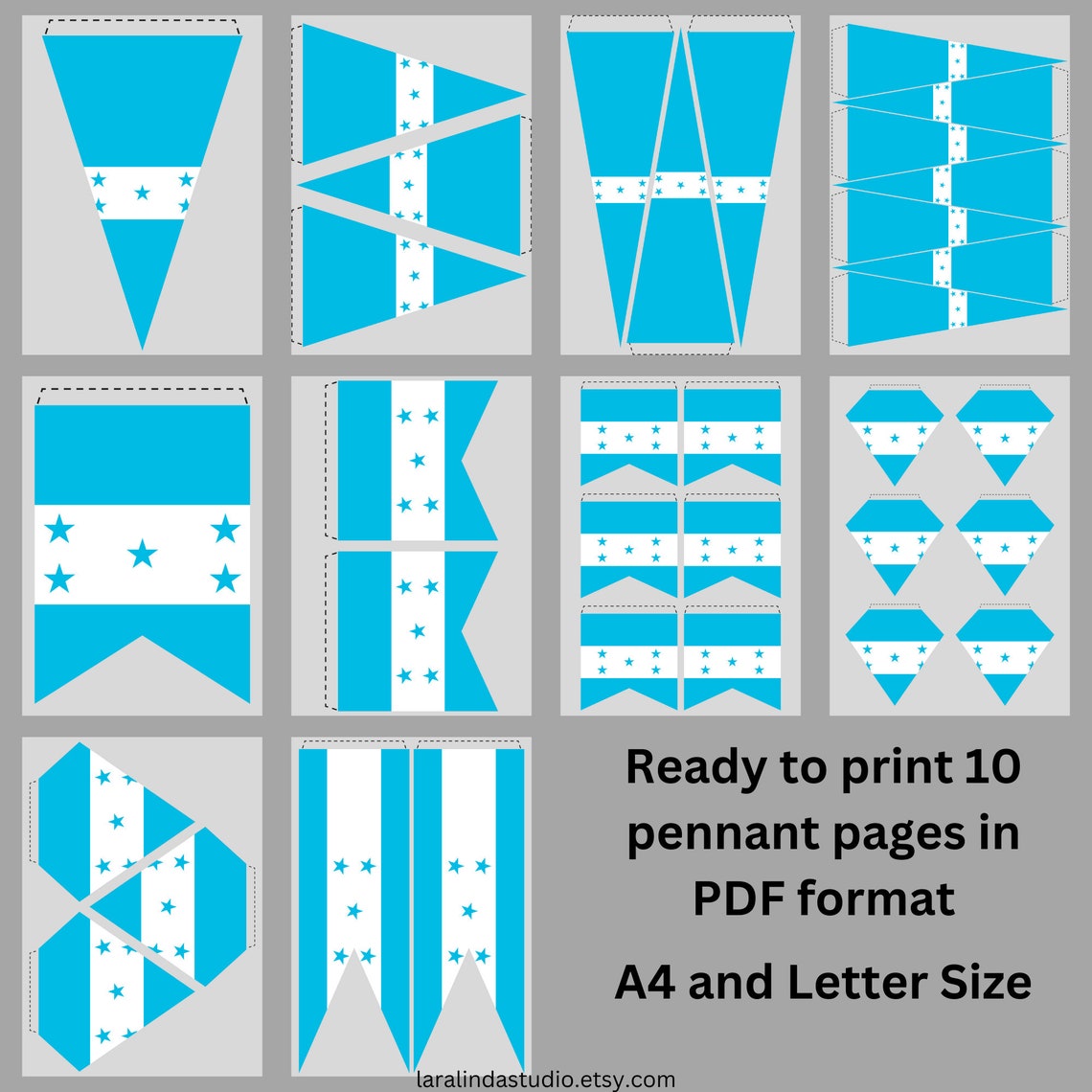 Honduras Flag Bundle 77 SVG &amp; PNG Printable Files for Ready to Use ...