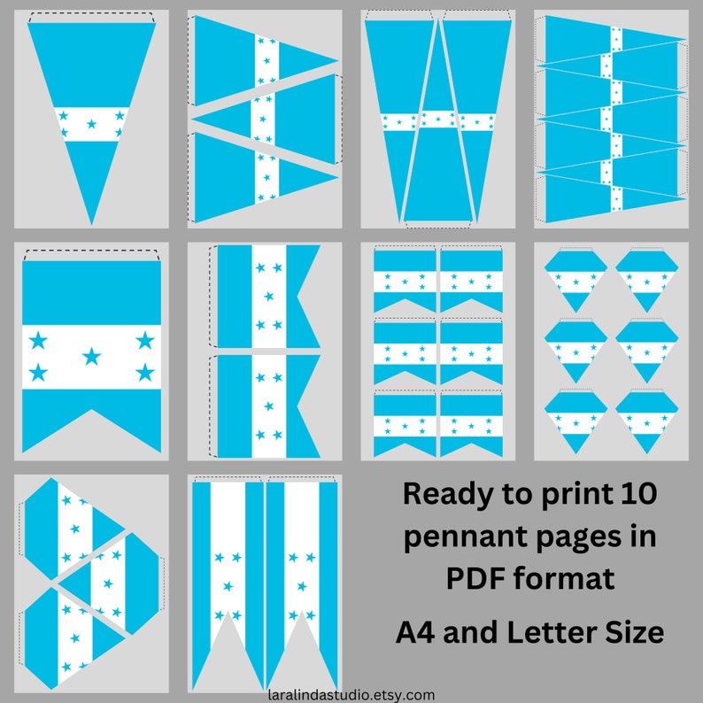 Honduras Flag Bundle 77 SVG &amp; PNG Printable Files for Ready to Use ...