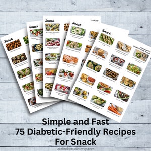 Elenco dei pasti per il diabete da intrufolare Ricette facili da intrufolare per i diabetici per gestire la glicemia File PDF e PNG stampabili
