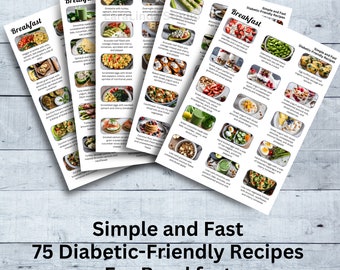 Diabetes Meal List For Breakfast Diabetic Friendly Breakfast Easy Recipes For Managing Blood Sugar Printable PDF and PNG Files