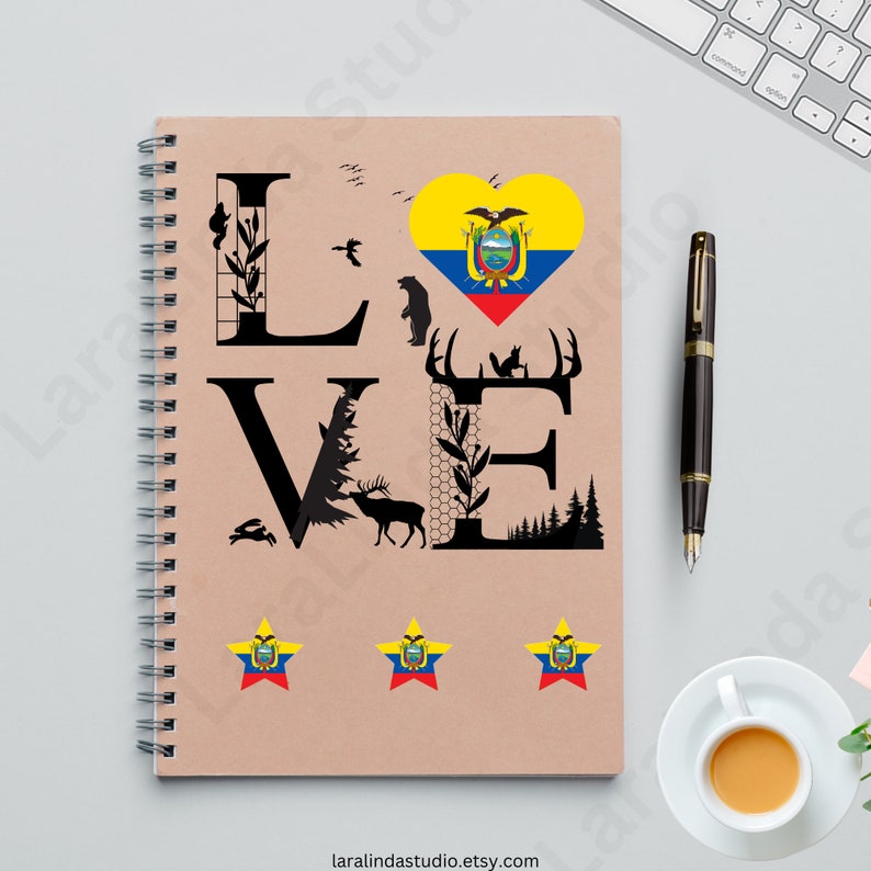 Ecuador Flag Bundle 77 SVG & PNG Printable Files for Ready to Use