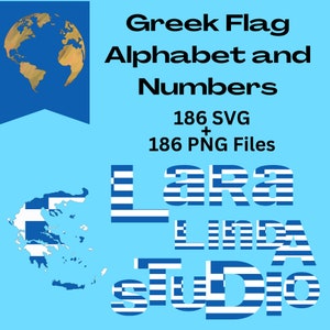 Griechenland Flagge Alphabet und Zahlen Griechische Flagge PNG-Dateien und SVG-Dateien