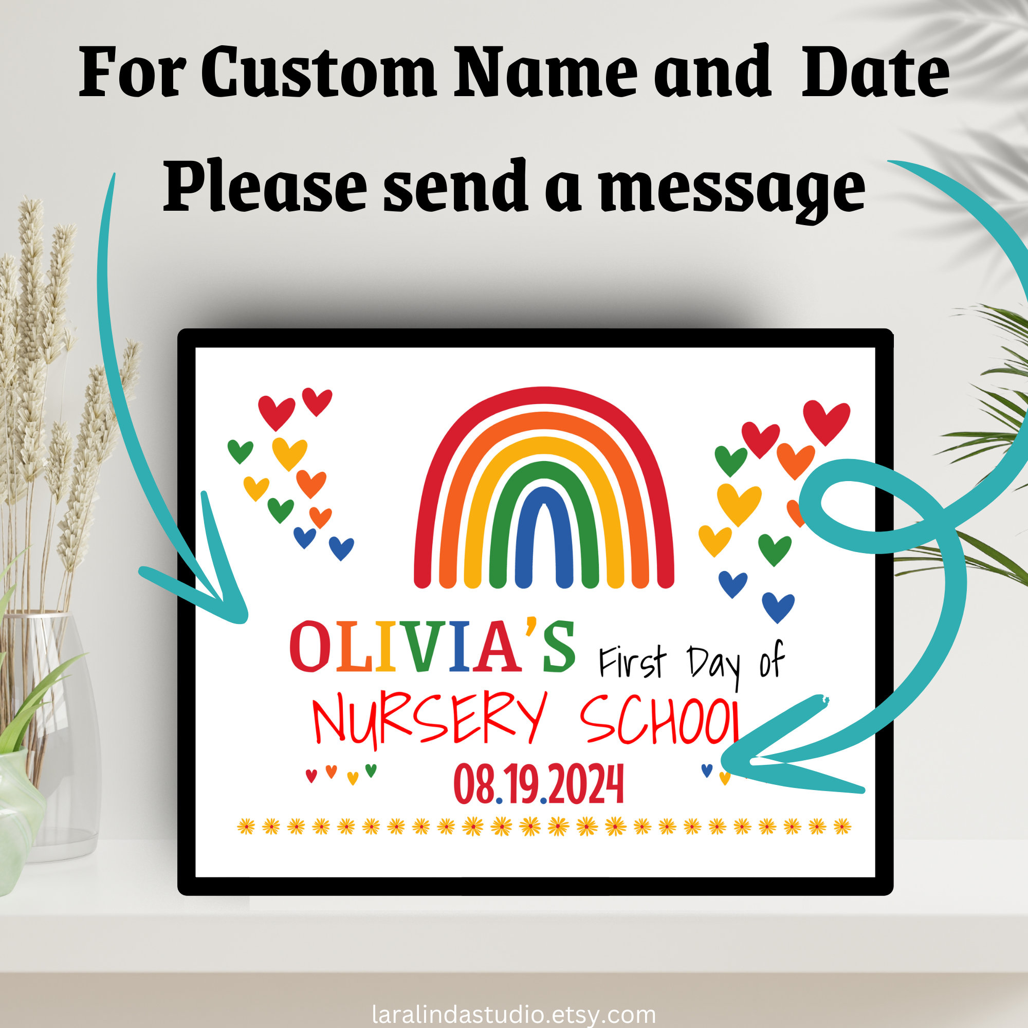 Printable First Day of Nursery and Last Day of Nursery Signs Nursery ...
