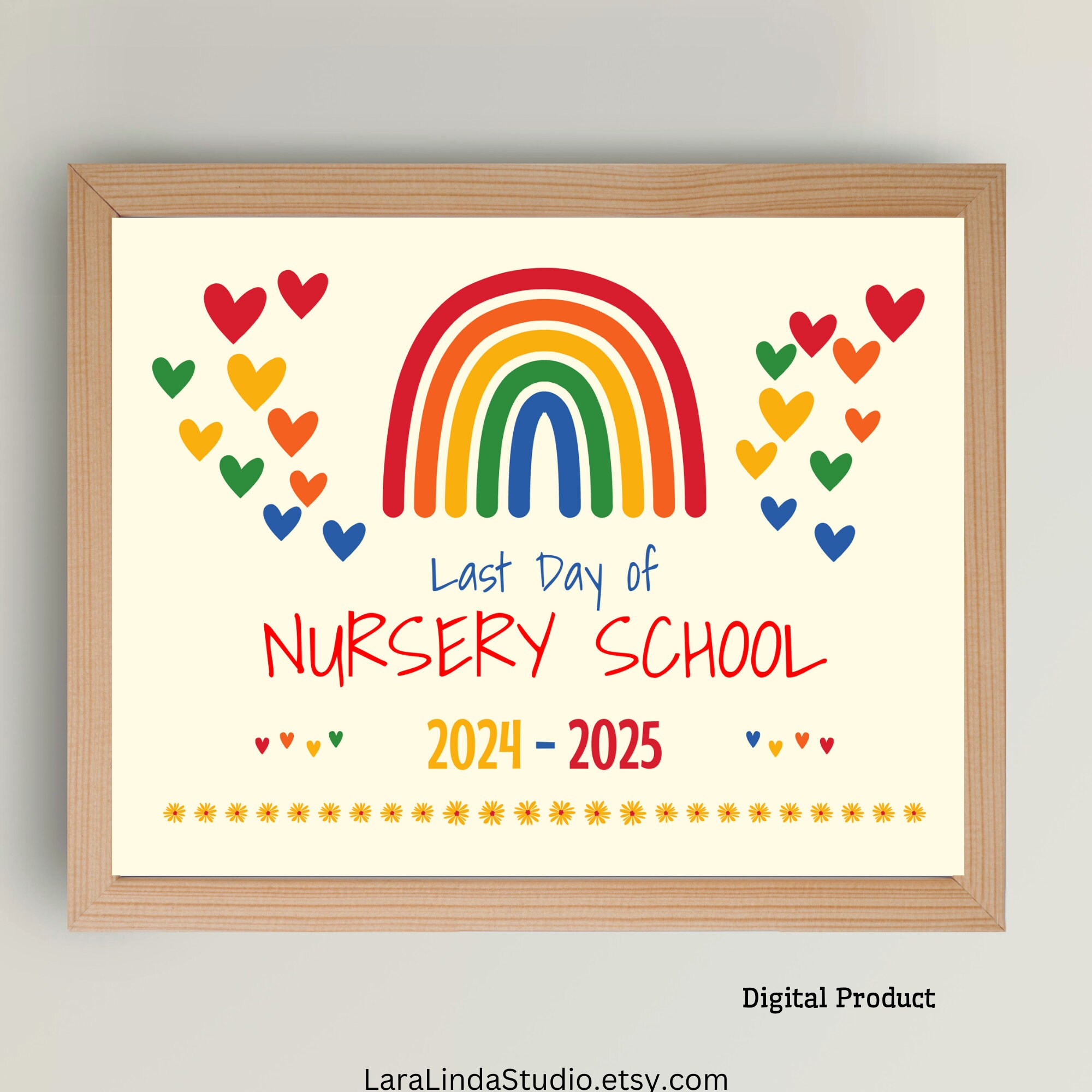 Printable First Day of Nursery and Last Day of Nursery Signs Nursery ...