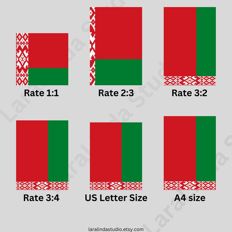 Belarus Flag Bundle 77 SVG & PNG Printable Files for Ready to Use ...