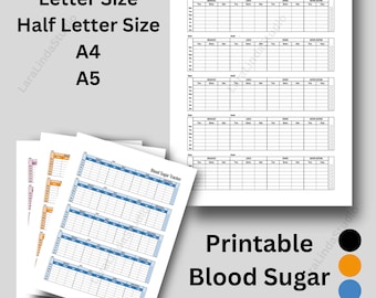 Blood Sugar Levels Tracker Printable Monthly Blood Sugar Log PDF File