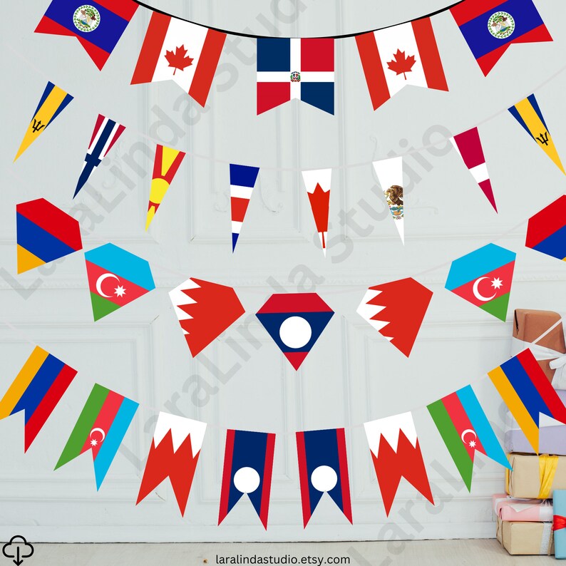 Laos Flag Bundle 77 SVG &amp; 77 PNG Printable Files for Ready to Use ...