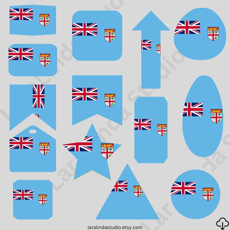 Fiji Blue Color Code Fiji Flag Bundle 77 SVG & 77 PNG Printable Files for Ready to Use ...