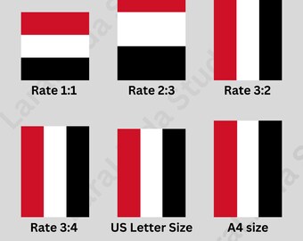 Yemen Flag Bundle 77 SVG 77 PNG Printable Files for Ready to Use
