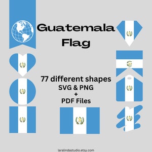 Guatemala Flag Bundle 77 SVG & PNG Printable Files for Ready to Use Designs North America Country Flag