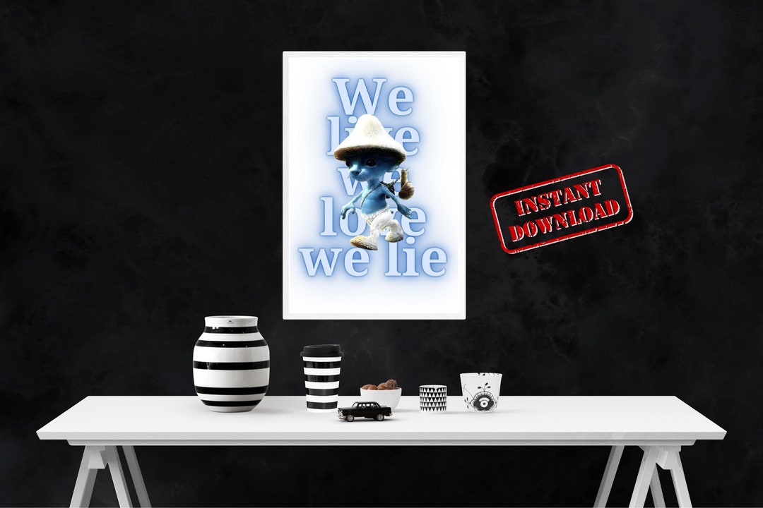 Smurf Cat Meme Wall Art Print Digital Print Inspiration Etsy