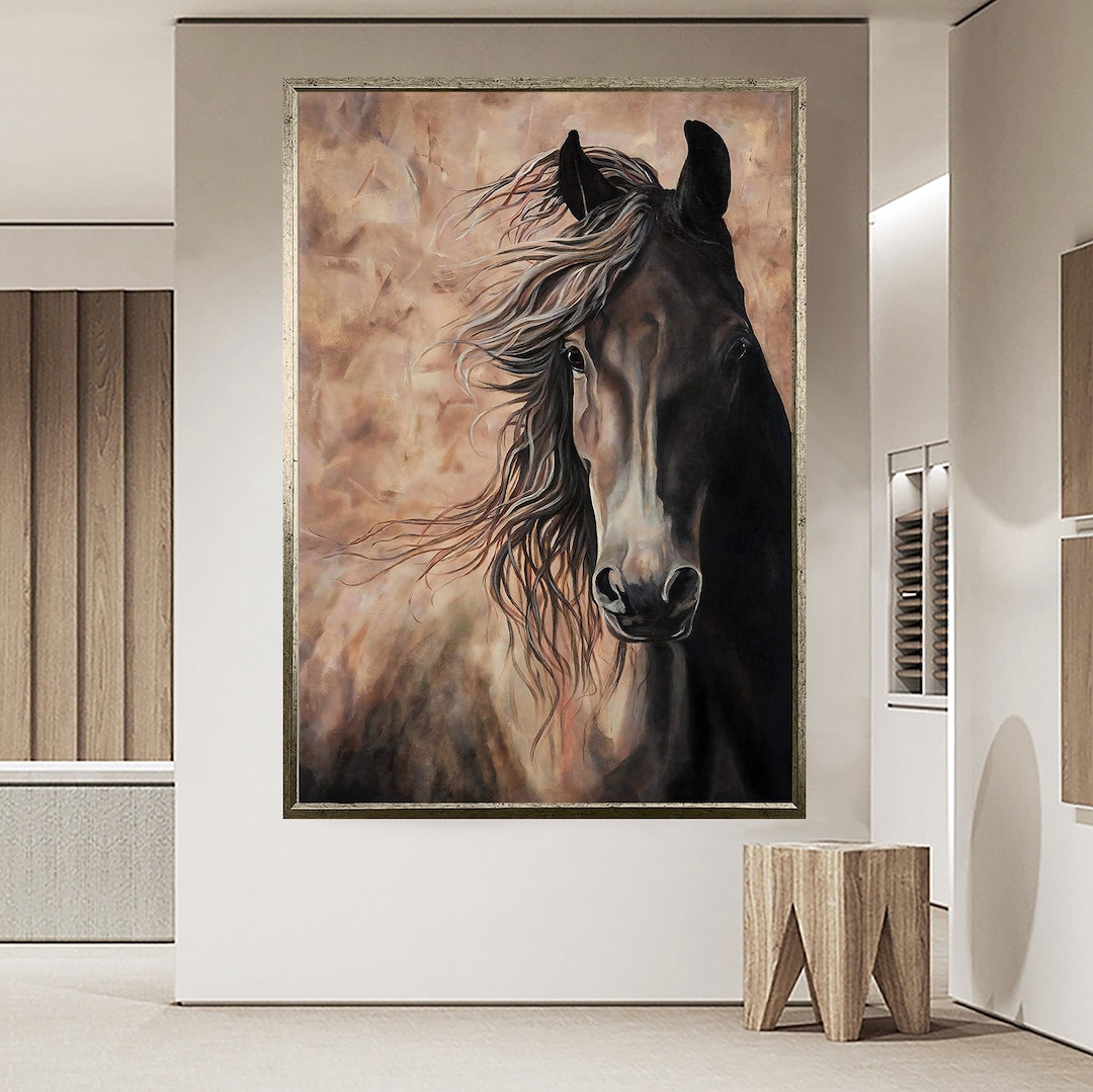 Horse Canvas Wall Art, Horse Canvas Print Home Decor, Horse Print Wall
