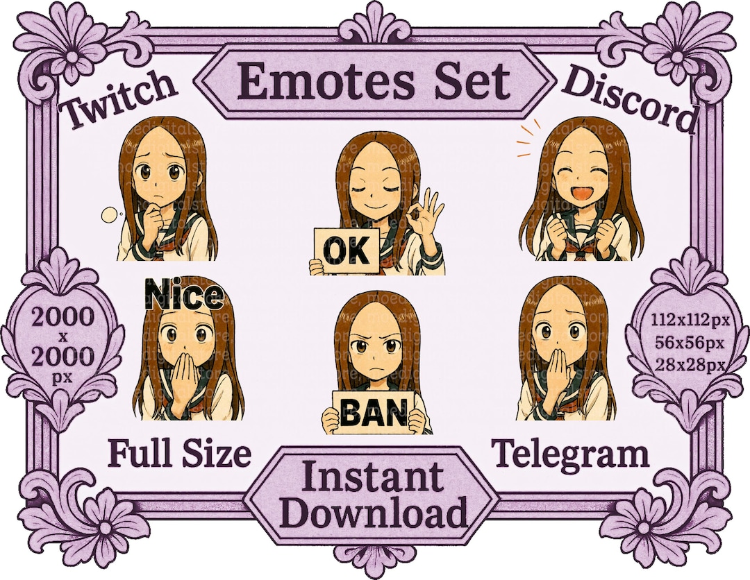 PNG Files - Cute Teasing Girl Anime Reaction Emotion Emotes Twitch ...