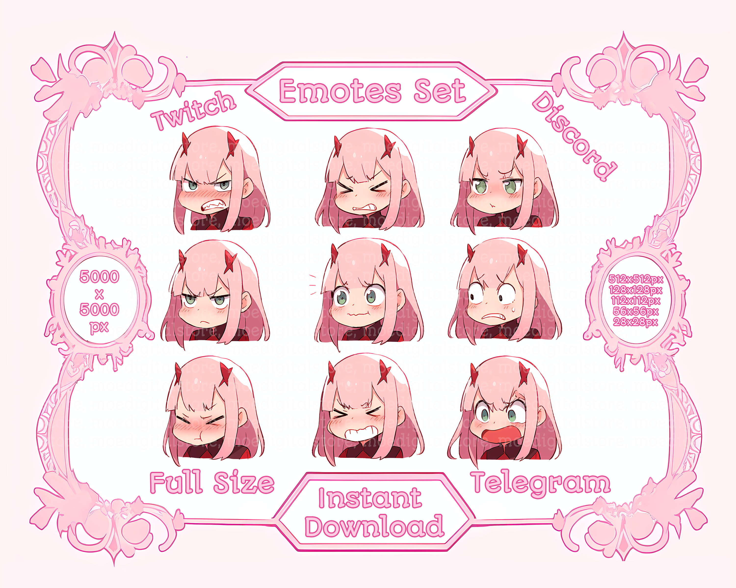 Anime Cat Icons  Anime Neko Emote Pack Sticker for Sale by