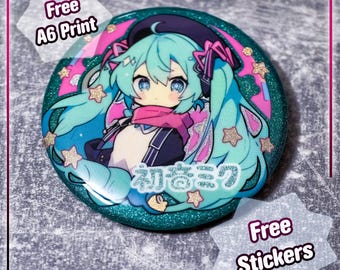 Miku Vocaloid metalen pin - kawaii anime-accessoire