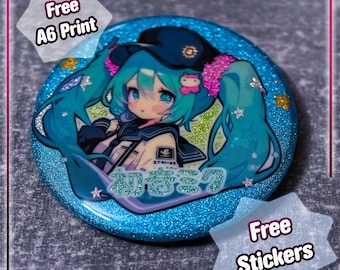 Miku Vocaloid metalen tasspeld - kawaii anime-accessoire