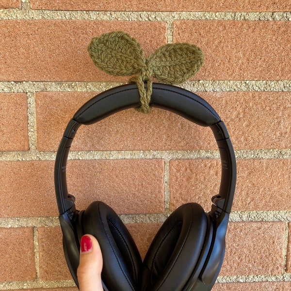 Headphone Leaf Crochet Etsy