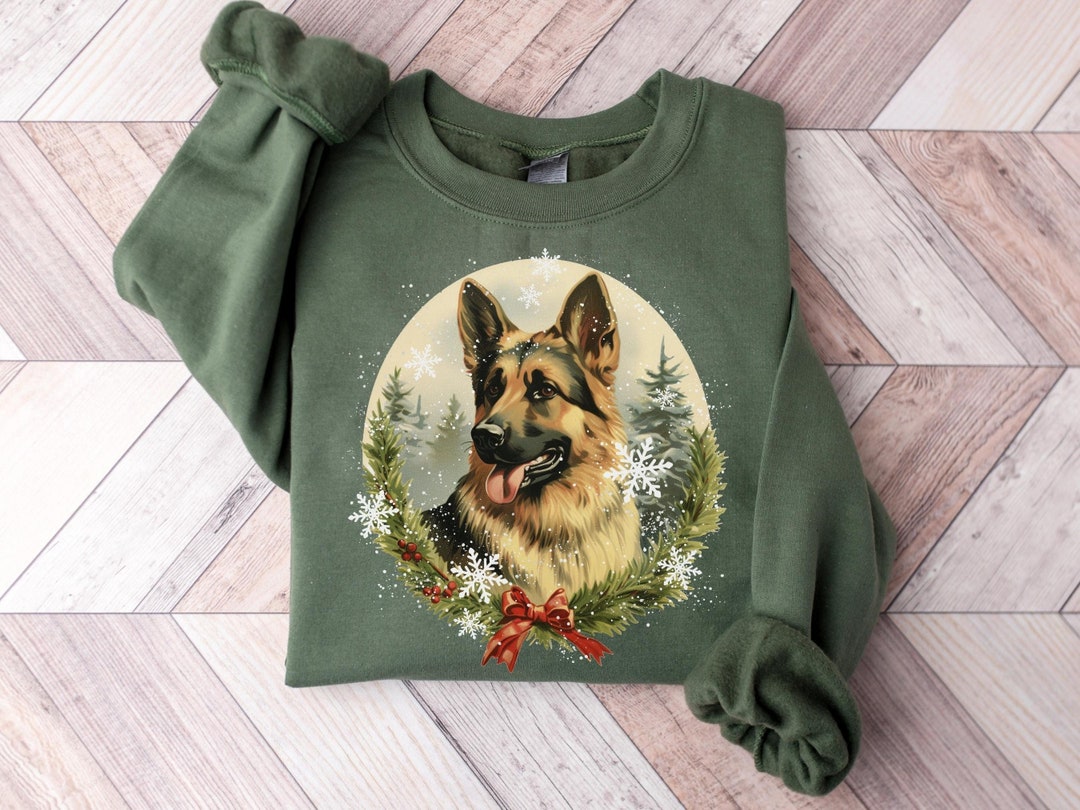 Vintage German Shepherd Sweater German Shepherd Christmas Etsy UK