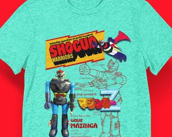 Camiseta Mazinger Z / Guerreros Shogun / Diseño retro