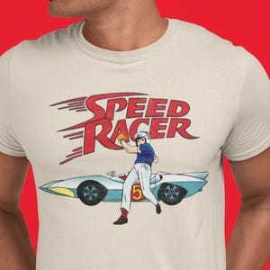 Camiseta Speed Racer, camiseta retro de anime de 1967, camiseta de dibujos animados de estilo vintage, camiseta unisex con gráfico Racer X, regalo de animación japonesa para él y ella