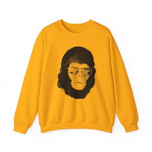 Planet der Affen Sweatshirt - Retro Sci-Fi Geschenk - Vintage Distressed Style Gold