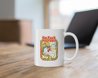 Rainbow Brite GFY Mug: Funny 80s Sarcastic Coffee Cup