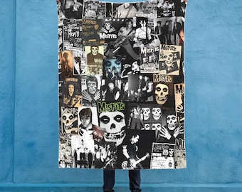 Misfits Decke | Horror Business Design | Samt Plüsch Überwurf