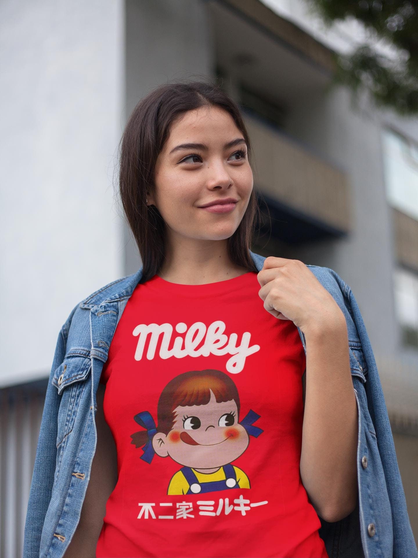 Peko Chan T-shirt: Kawaii Japanese Graphic Cotton Tee - Fujiya