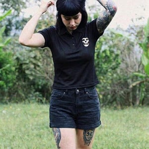 Embroidered Polo, Black 100% Polyester Micropique | Crimson Ghost image 11