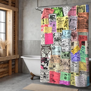 Rideau de douche hip hop old school, décoration de salle de bain musique rap des années 80