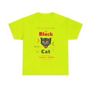 Retro Black Cat Firecracker Tee: 4th of July USA Graphic image 9