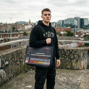 Roland TR-808 Drum Machine Tote Bag | Vintage Synth Music Gear Weekender