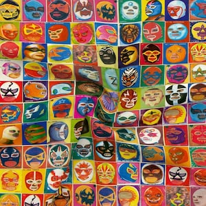 Fabric Yard, Lucha Libre Mask Print in 100% Spun Polyester