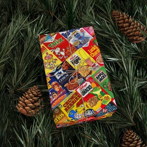 Retro Cereal Box Gift Wrap: Nostalgic 80s Wrapping Paper image 6