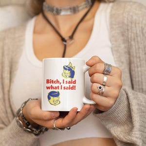Doja Cat Mug: Funny Ceramic Coffee Cup with Bold Statement