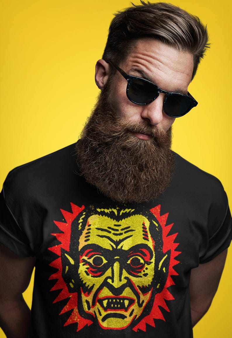 Retro Halloween Vampire T-Shirt: Gothic Horror Graphic Tee image 3