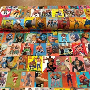 Fabric By Yard, Lucha Libre Poster Collage | 100% Spun Polyester