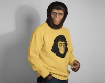 Planet of the Apes Sweatshirt - Retro Sci-Fi Gift - Vintage Distressed Style