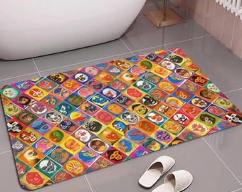 Luchador Bath Mat - Mexican Wrestling Bathroom Rug