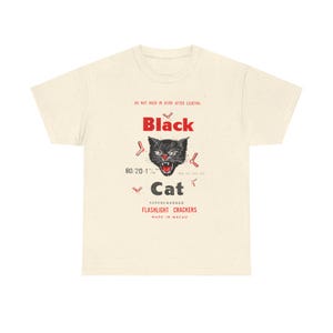 Retro Black Cat Firecracker Tee: 4th of July USA Graphic image 8