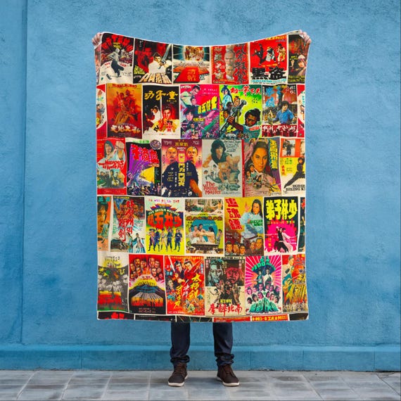 Kung Fu Movie Poster Velveteen Plush Blanket