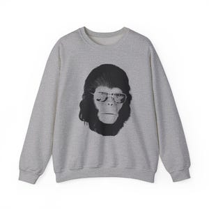 Planet der Affen Sweatshirt - Retro Sci-Fi Geschenk - Vintage Distressed Style Sport Grey