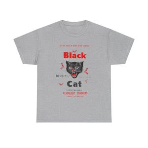 Retro Black Cat Firecracker Tee: 4th of July USA Graphic image 7