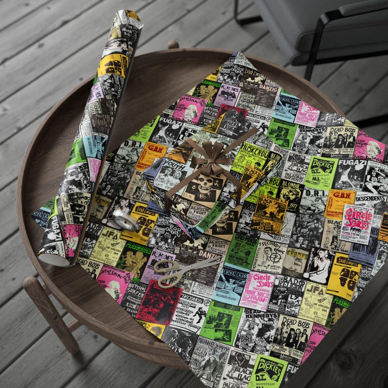 Punk Rock Gift Wrap : Edgy Music Wrapping Paper image 3